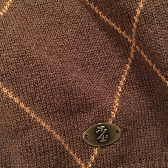 Brown Izod Men size large sweater Y2K EUC dress business top - Picture 3 of 7